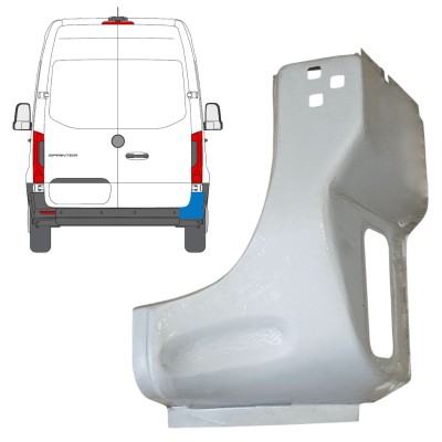 Lamiera di riparazione dell'angolo posteriore per Mercedes Sprinter 2018- / Destra 14651