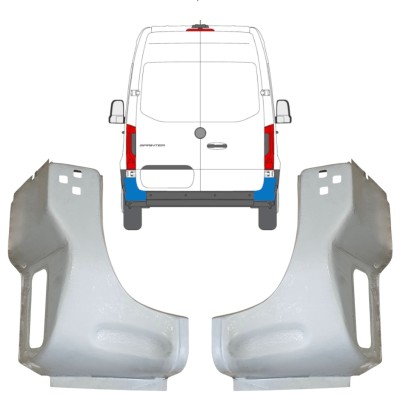 Lamiera di riparazione dell'angolo posteriore per Mercedes Sprinter 2018- / Sinistra+Destra / Set 14653