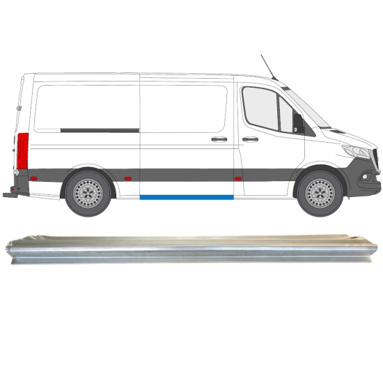 Pannello di riparazione sottoporta porta scorrevole per Mercedes Sprinter 2018- / Destra 14554