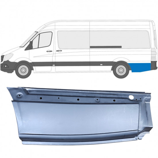 Pannello di riparazione parafango posteriore per Volkswagen Crafter 2005-2017 / Sinistra 13609