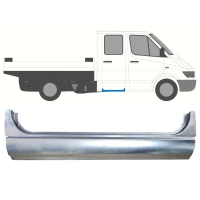 Pannello di riparazione sottoporta porta posteriore per Mercedes Sprinter 1995-2006 / Sinistra = Destra (simmetrico) 16385