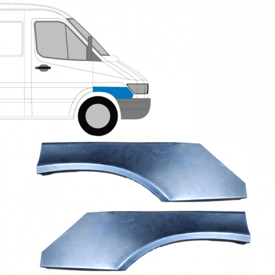 Pannello di riparazione parafango anteriore per Mercedes Sprinter 1995-2006 / Sinistra+Destra / Set 10151