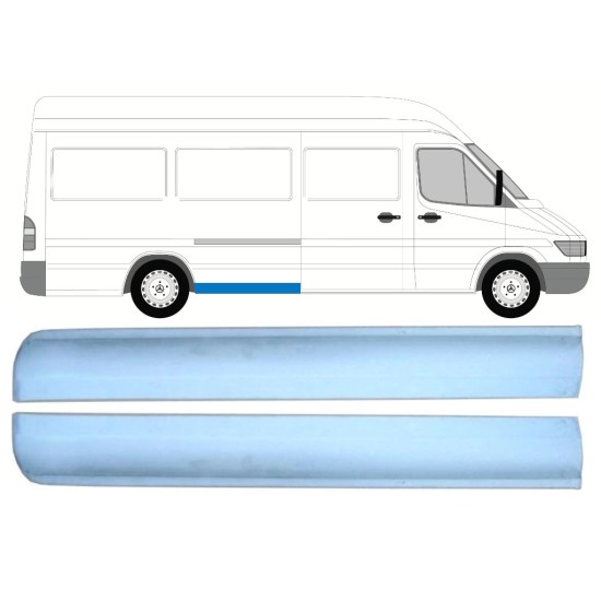 Pannello di riparazione sezione anteriore parafango posteriore per Mercedes Sprinter 1995-2006 / Sinistra+Destra / Set 9864