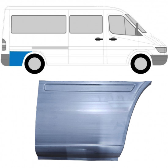 Pannello di riparazione sezione posteriore parafango posteriore per Mercedes Sprinter 1995-2006 / Destra 5781