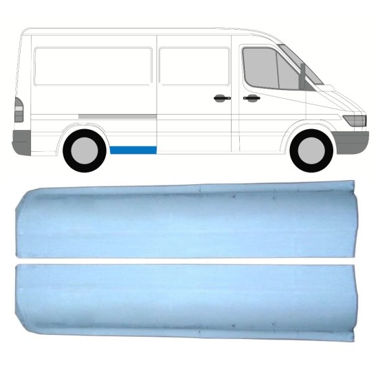 Pannello di riparazione sezione anteriore parafango posteriore per Mercedes Sprinter 1995-2006 / Sinistra+Destra / Set 9861