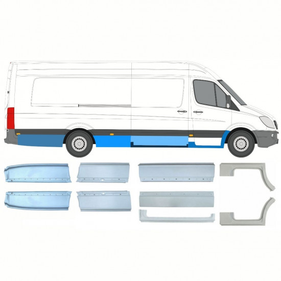 Set di pannelli di riparazione per Mercedes Sprinter 2006-2018 / Sinistra+Destra / 11570