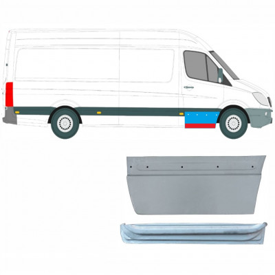 Lamiera di riparazione interno ed esterno porta anteriore per Mercedes Sprinter 2006-2018 / Destra / Set 9623