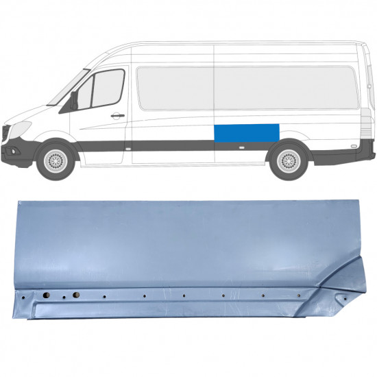 Pannello di riparazione parafango posteriore per Volkswagen Crafter 2005-2017 / Sinistra 13896