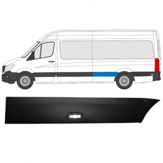 Modanatura laterale parafango posteriore per Mercedes Sprinter 2006-2018 / Sinistra 8027