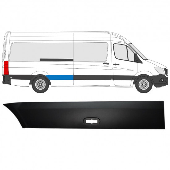 Modanatura laterale parafango posteriore per Mercedes Sprinter 2006-2018 / Destra 8026