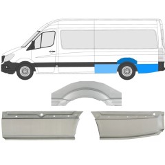 Pannello di riparazione parafango posteriore per Mercedes Sprinter 2006-2018 / Sinistra / Set 8718