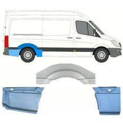 Pannello di riparazione parafango posteriore per Mercedes Sprinter 2006-2018 / Destra / Set 8715