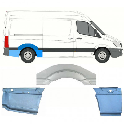 Pannello di riparazione parafango posteriore per Mercedes Sprinter 2006-2018 / Destra / Set 8715