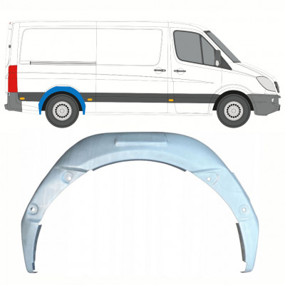 Pannello di riparazione arco ruota posteriore interno per Mercedes Sprinter 2006-2018 / Destra 8553
