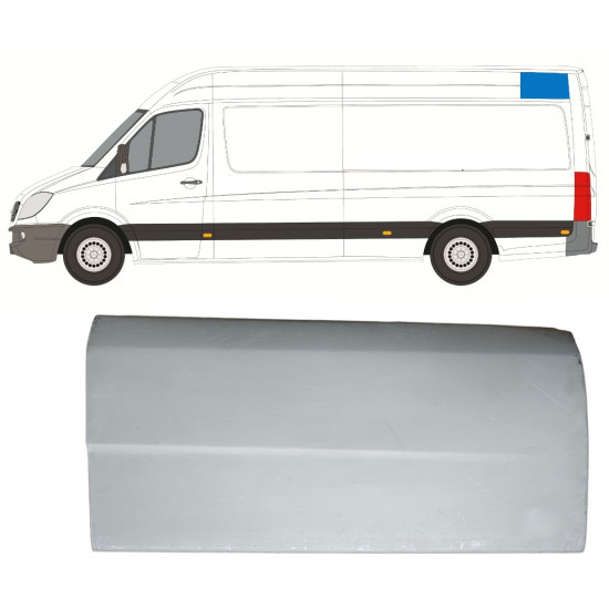 Lamiera rivestimento esterno tetto per Volkswagen Crafter 2005-2017 / Sinistra 13841