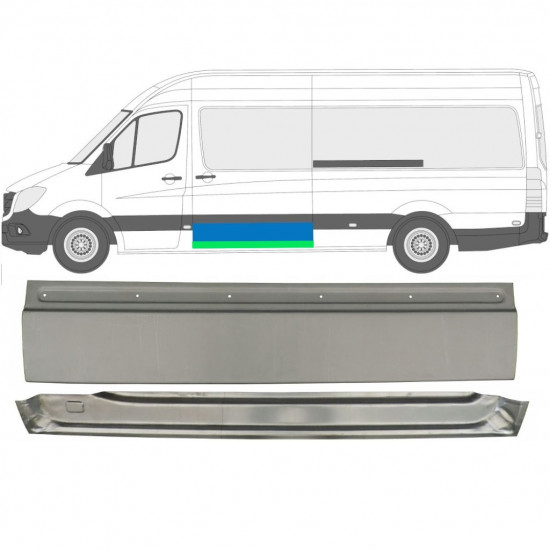 Pannello di riparazione porta scorrevole per Volkswagen Crafter 2005-2017 / Sinistra 14198