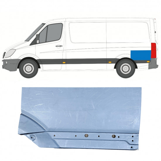 Pannello di riparazione parafango posteriore per Volkswagen Crafter 2005-2017 / Sinistra 14202