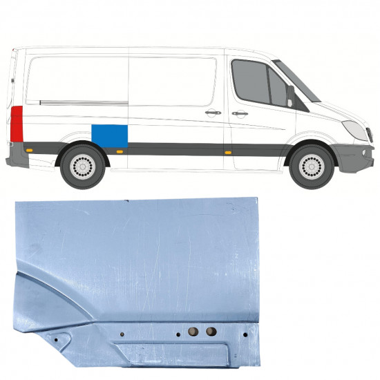 Pannello di riparazione parafango posteriore per Volkswagen Crafter 2005-2017 / Destra 14199