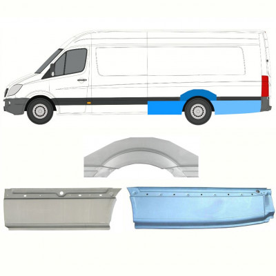 Pannello di riparazione parafango posteriore per Mercedes Sprinter 2006-2018 / Sinistra / Set 8720