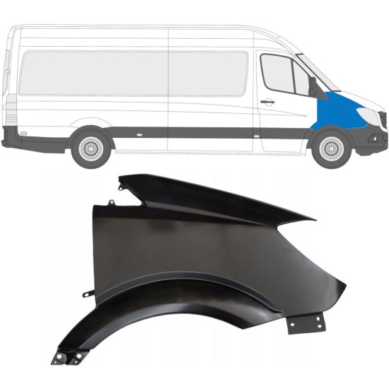 Parafango anteriore per Mercedes Sprinter 2013-2018 / Destra 14946