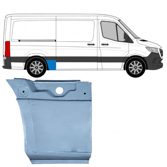 Pannello di riparazione parafango posteriore per Mercedes Sprinter 2018- / Destra 8189