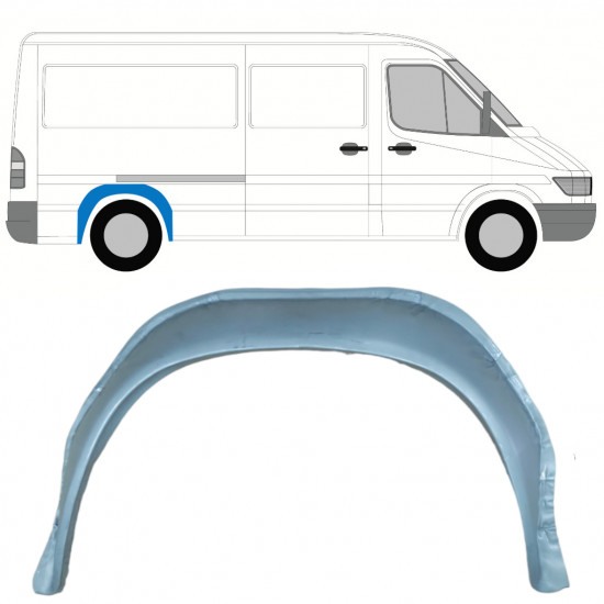 Pannello di riparazione arco ruota posteriore interno per Mercedes Sprinter 1995-2006 / Sinistra = Destra (simmetrico) 10958