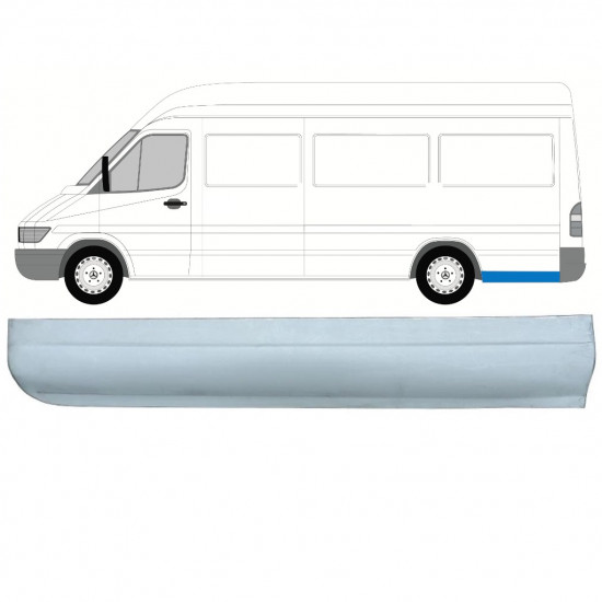Pannello di riparazione sezione inferiore parafango posteriore per Mercedes Sprinter 1995-2006 / Sinistra 8141