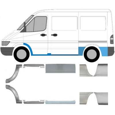 Set di pannelli di riparazione per Mercedes Sprinter 1995-2006 / Sinistra+Destra / 6748