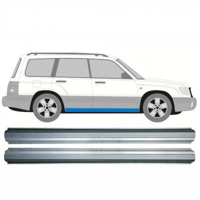 Pannello di riparazione sottoporta lamiera per Subaru Forester SF 1997-2002 / Sinistra = Destra (simmetrico) / Set 9556