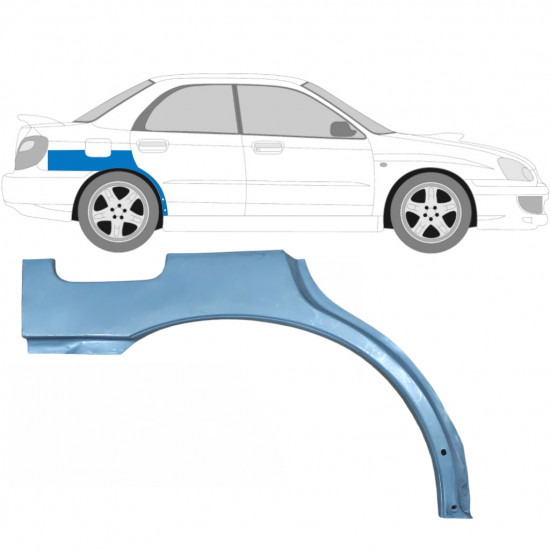 Pannello di riparazione parafango posteriore per Subaru Impreza GD GG 2000-2007 / Destra 5306