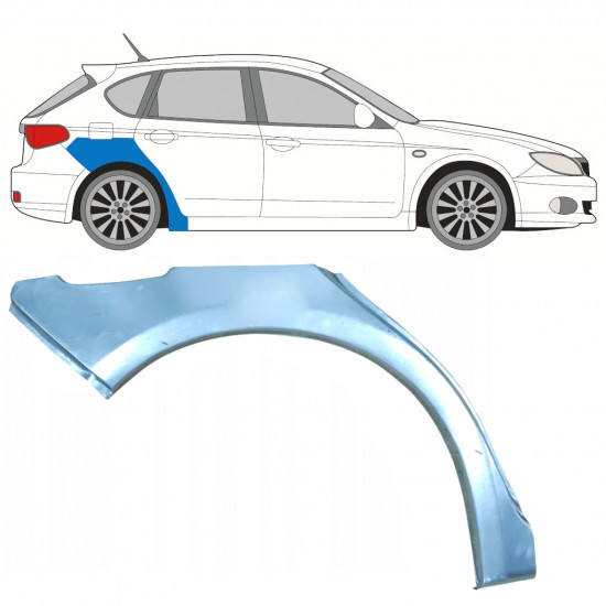 Pannello di riparazione parafango posteriore per Subaru Impreza GH GR 2007-2013 / Destra 7864