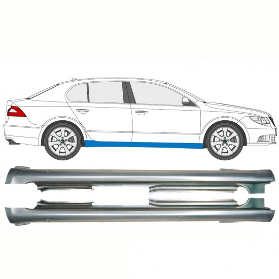 Sottoporta Lamiera Completo per Skoda Superb 2008-2015 / Sinistra+Destra / Set 10759