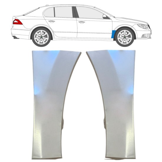Pannello di riparazione parafango anteriore per Skoda Superb 2008-2015 / Sinistra+Destra / Set 16085
