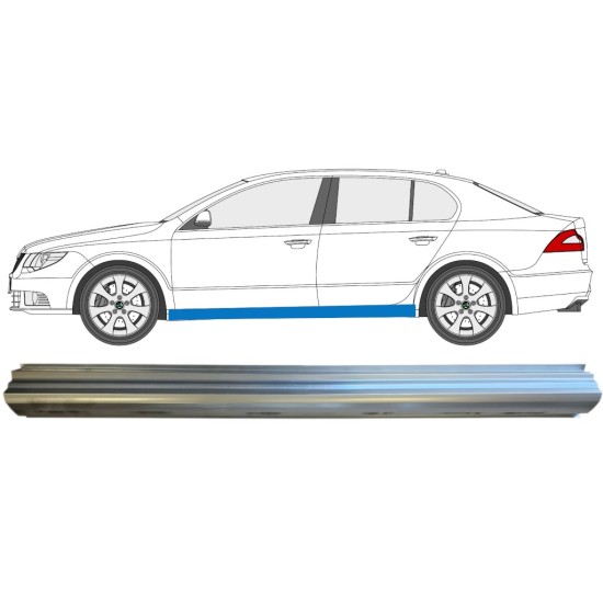 Pannello di riparazione sottoporta lamiera per Skoda Superb 2008-2015 / Sinistra 14776
