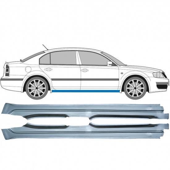 Sottoporta Lamiera Completo per Skoda Superb 2002-2008 / Sinistra+Destra / Set 9414