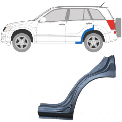 Pannello di riparazione parafango posteriore per Suzuki Grand Vitara 2005-2014 / Sinistra 7021