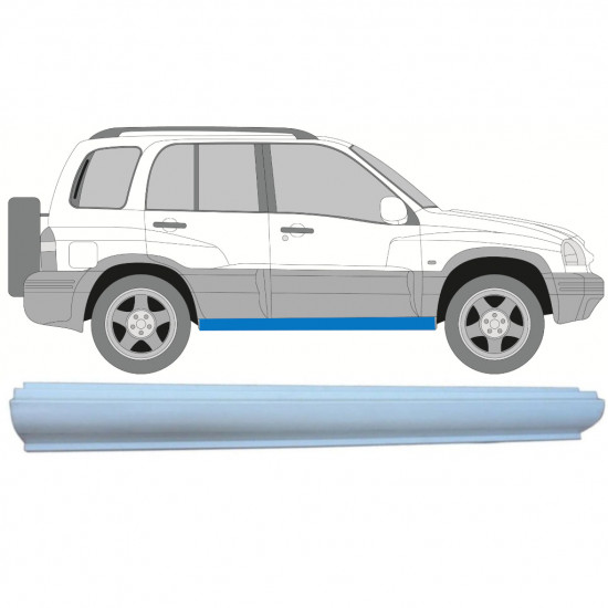 Pannello di riparazione sottoporta lamiera per Suzuki Grand Vitara 1997-2005 / Sinistra = Destra (simmetrico) 9062