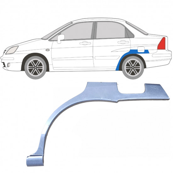 Pannello di riparazione parafango posteriore per Suzuki Liana 2001-2007 / Sinistra 5204