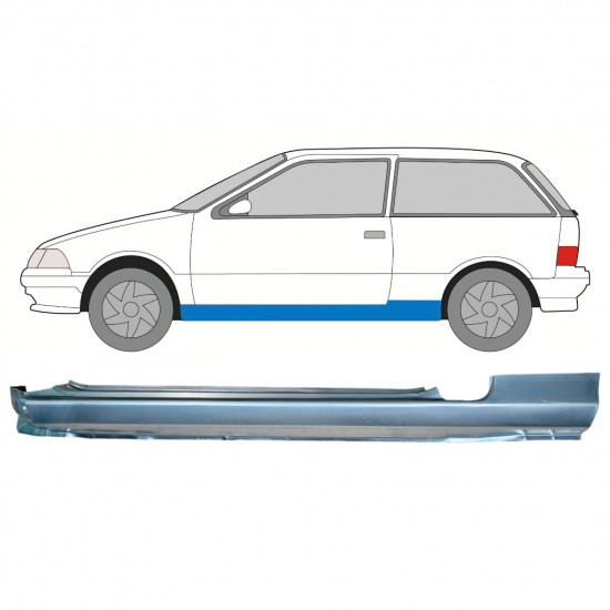 Sottoporta Lamiera Completo per Suzuki Swift 1988-2004 / Sinistra 8155
