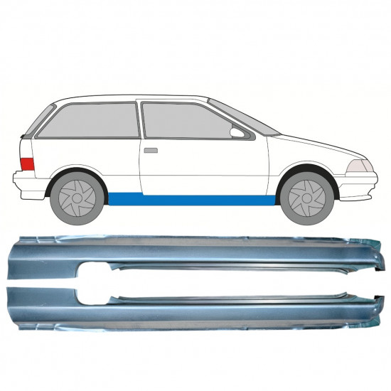Sottoporta Lamiera Completo per Suzuki Swift 1988-2004 / Sinistra+Destra / Set 9846