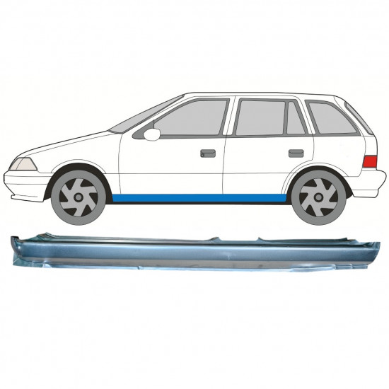 Sottoporta Lamiera Completo per Suzuki Swift 1988-2004 / Sinistra 8157