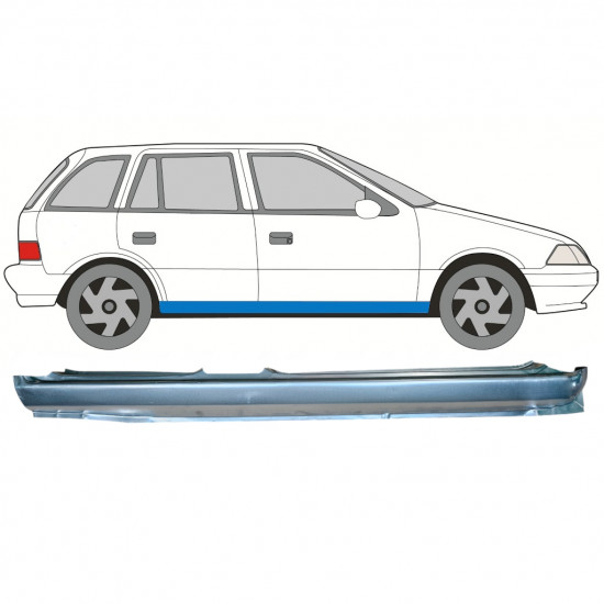 Sottoporta Lamiera Completo per Suzuki Swift 1988-2004 / Destra 8156