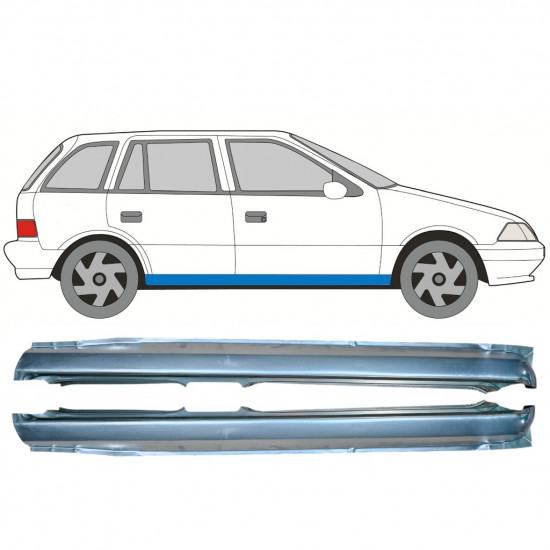 Sottoporta Lamiera Completo per Suzuki Swift 1988-2004 / Sinistra+Destra / Set 10046