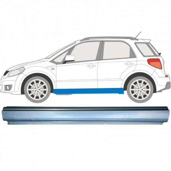 Pannello di riparazione sottoporta lamiera per Fiat Sedici 2006- / Sinistra 6506