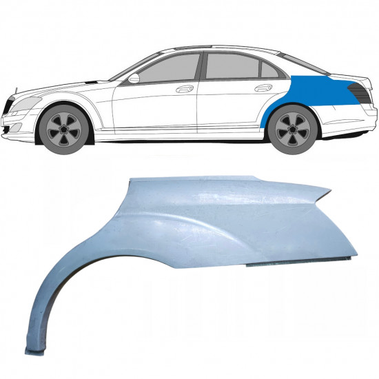 Pannello di riparazione parafango posteriore per Mercedes S-Class W221 2005-2013 / Sinistra 6734