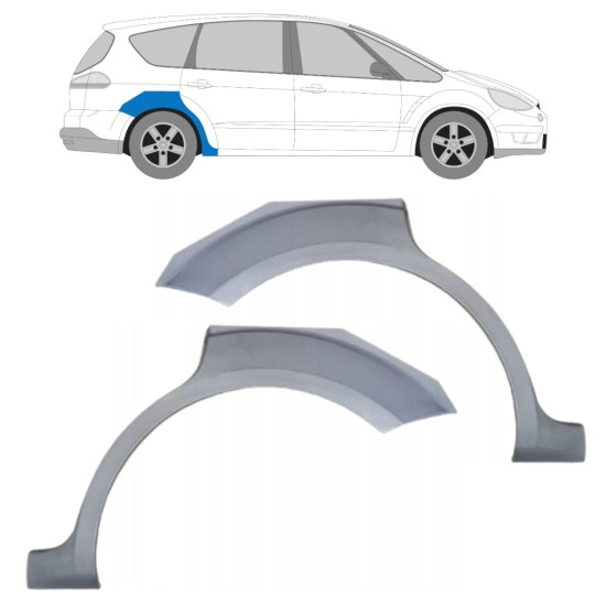 Pannello di riparazione parafango posteriore per Ford S-MAX 2006-2015 / Sinistra+Destra / Set 15174