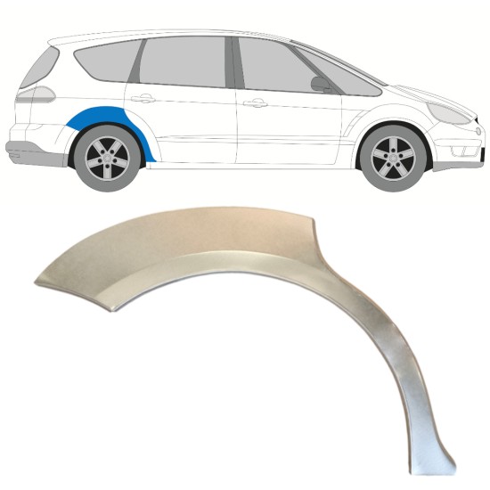 Pannello di riparazione parafango posteriore per Ford S-MAX 2006-2015 / Destra 14764