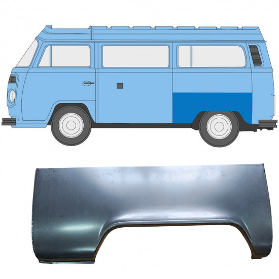 Pannello di riparazione parafango posteriore per Volkswagen Transporter T2 1967-1979 / Sinistra 7135