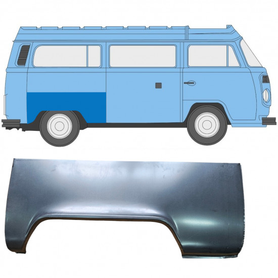 Pannello di riparazione parafango posteriore per Volkswagen Transporter T2 1967-1979 / Destra 7134