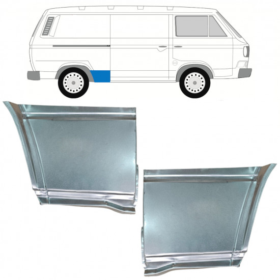 Pannello di riparazione parafango posteriore per Volkswagen Transporter T3 1979-1992 / Sinistra+Destra / Set 11088
